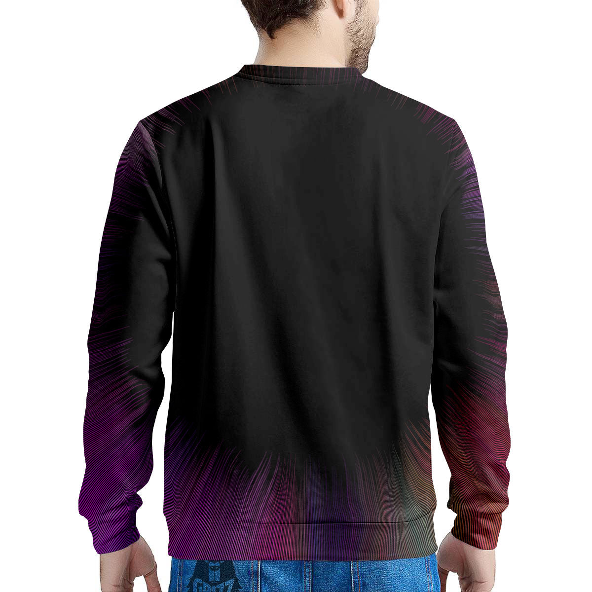 Hyperspace Purple Print Men's Sweatshirt-grizzshop