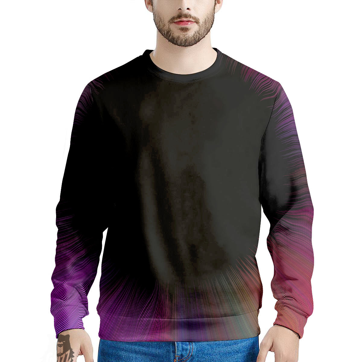 Hyperspace Purple Print Men's Sweatshirt-grizzshop