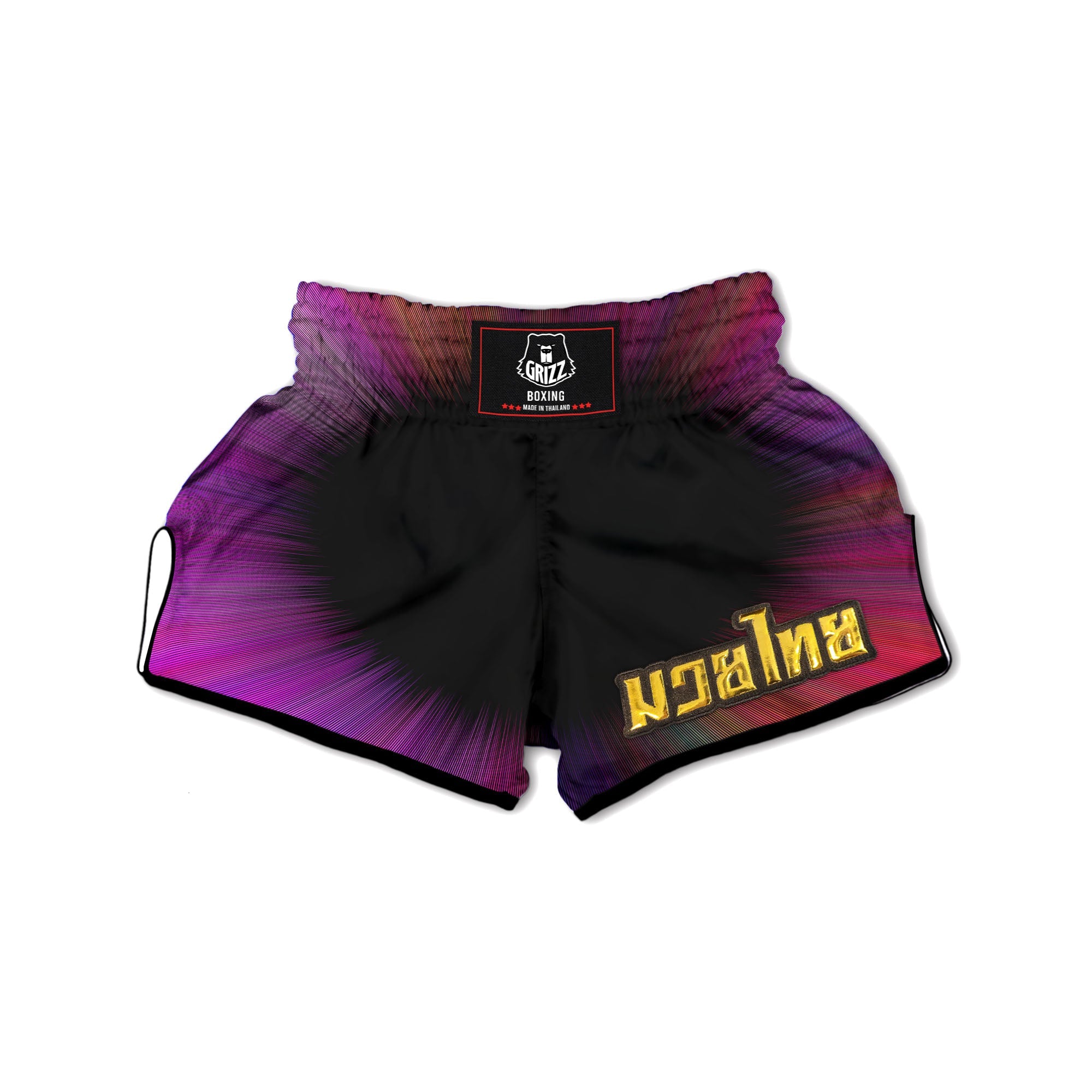 Hyperspace Purple Print Muay Thai Boxing Shorts-grizzshop