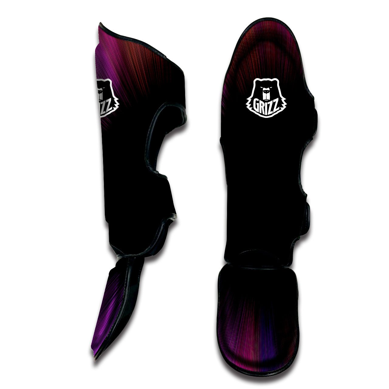 Hyperspace Purple Print Muay Thai Shin Guards-grizzshop