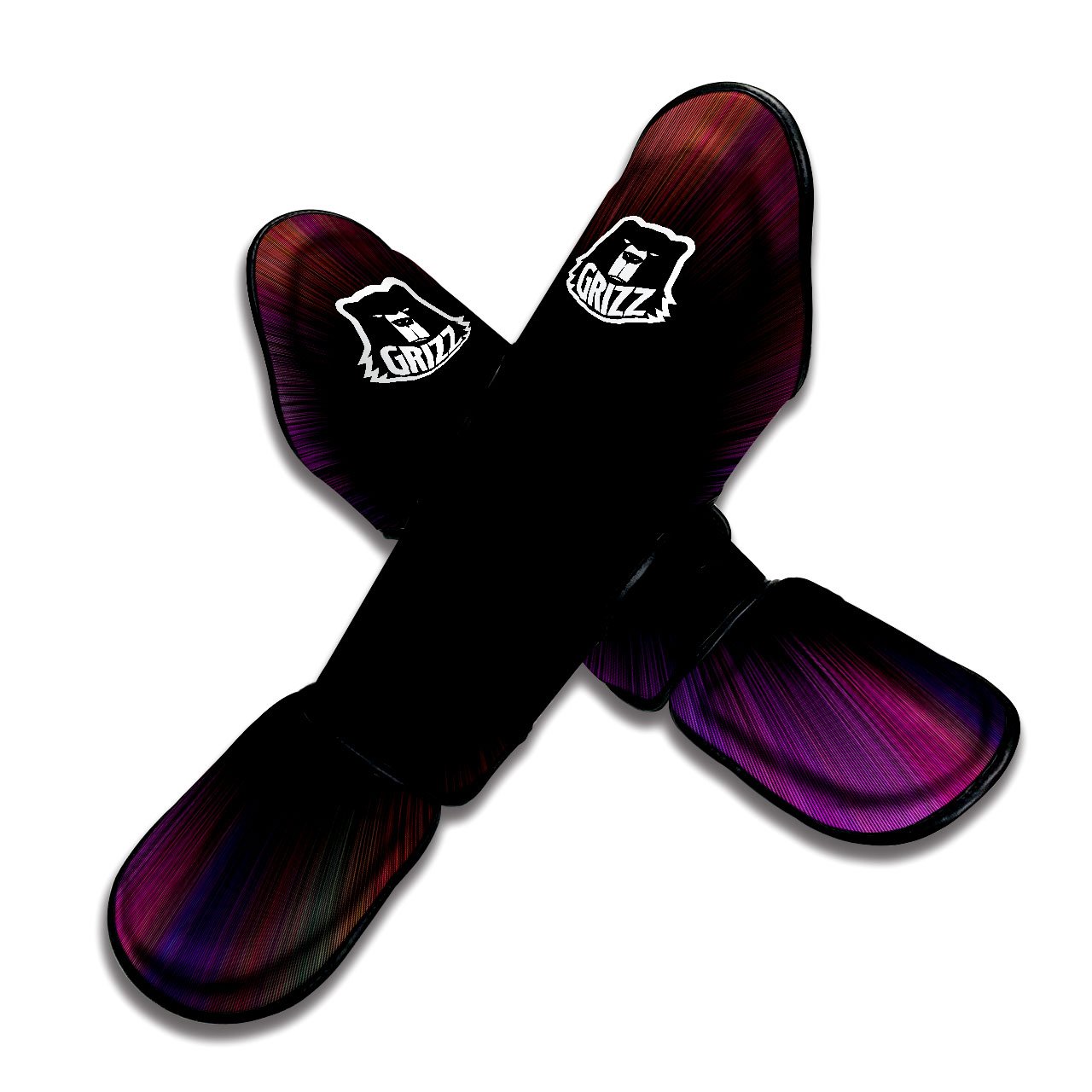 Hyperspace Purple Print Muay Thai Shin Guards-grizzshop