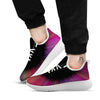 Hyperspace Purple Print White Athletic Shoes-grizzshop