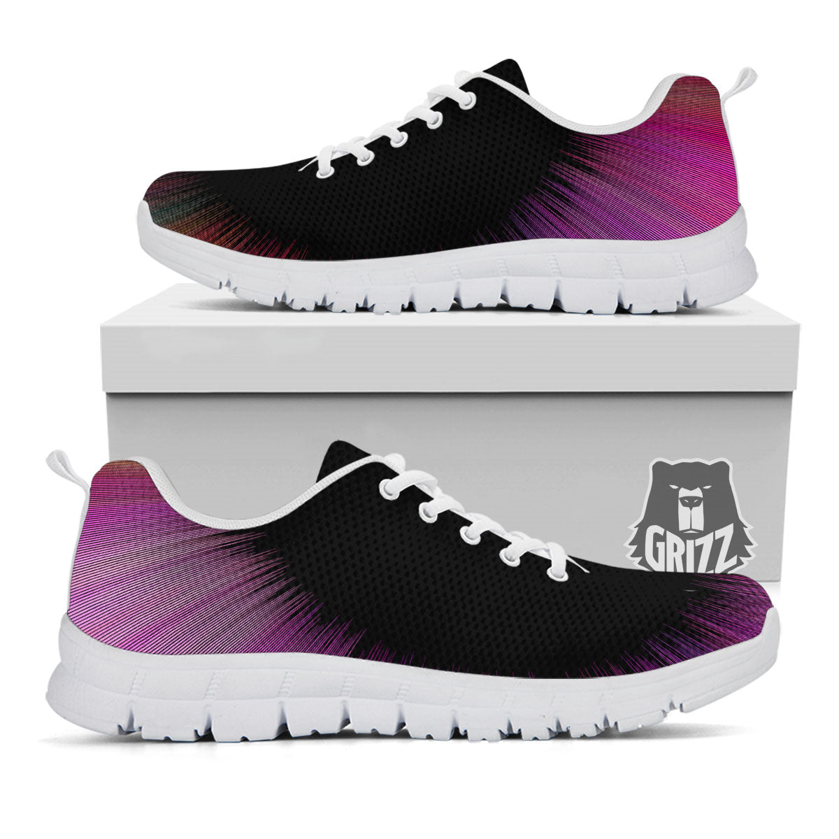 Hyperspace Purple Print White Sneaker-grizzshop