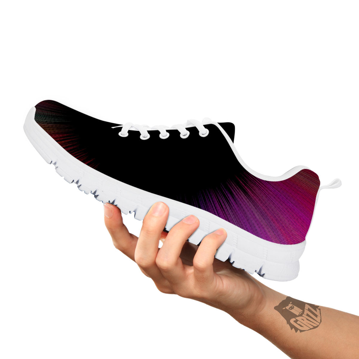 Hyperspace Purple Print White Sneaker-grizzshop