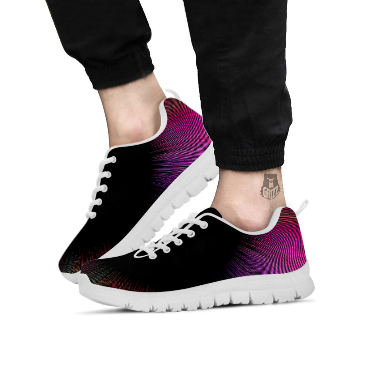 Hyperspace Purple Print White Sneaker-grizzshop