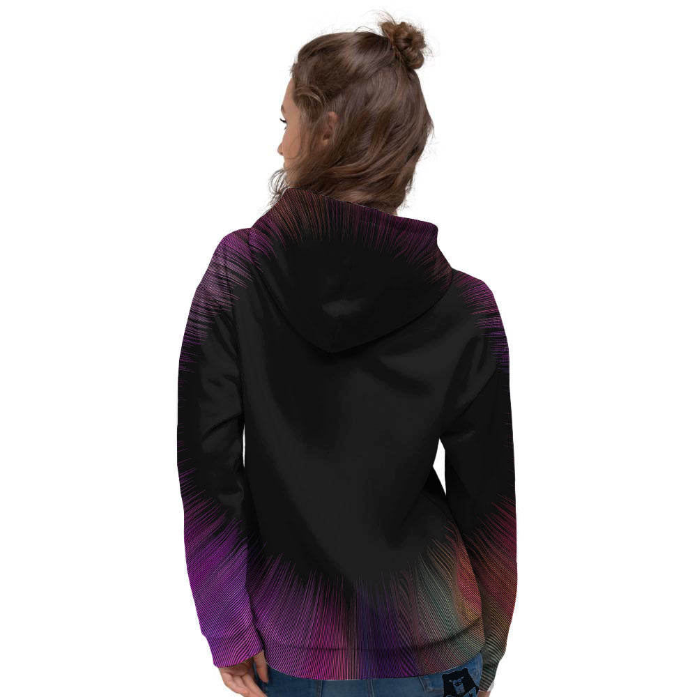 Hyperspace Purple Print Women's Hoodie-grizzshop