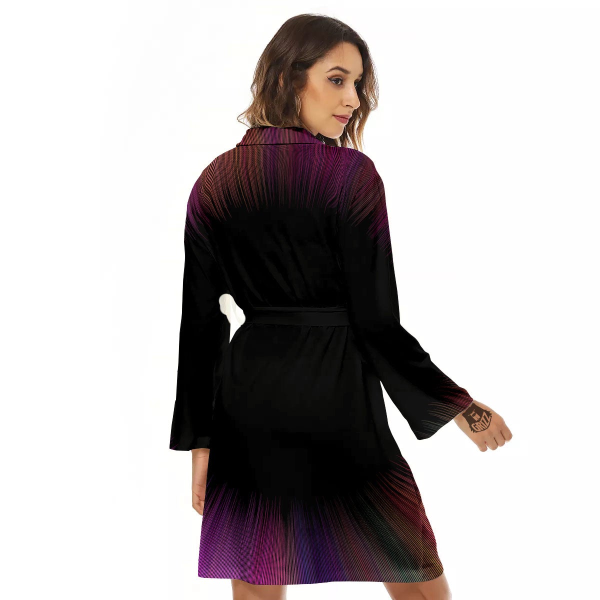 Hyperspace Purple Print Women's Robe-grizzshop