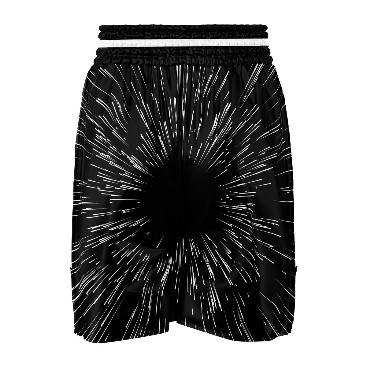 Hyperspace White And Black Print Boxing Shorts-grizzshop