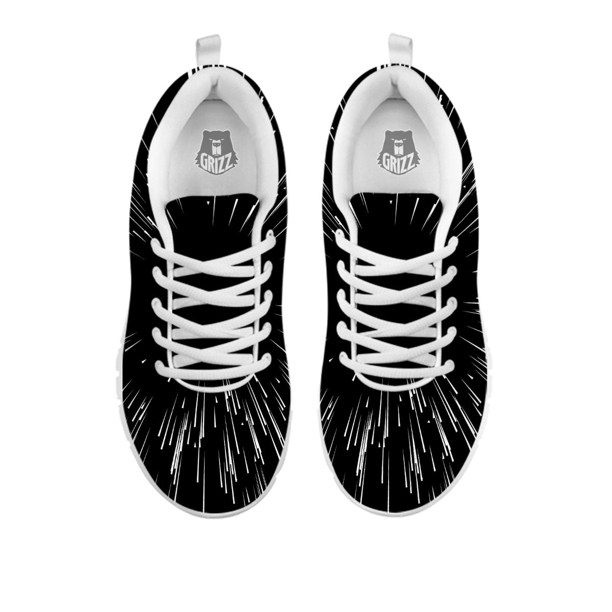 Hyperspace White And Black Print White Sneaker-grizzshop
