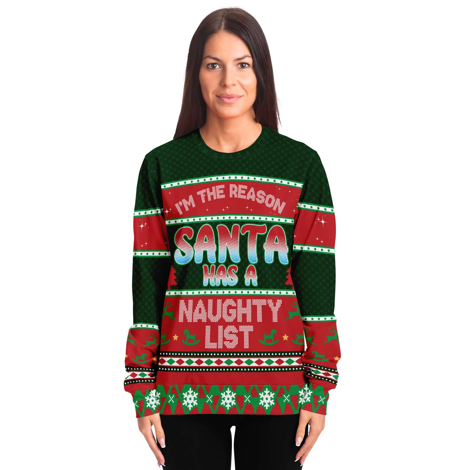 I Am The Reason Santa Has A Naughty List Ugly Christmas Sweater-grizzshop