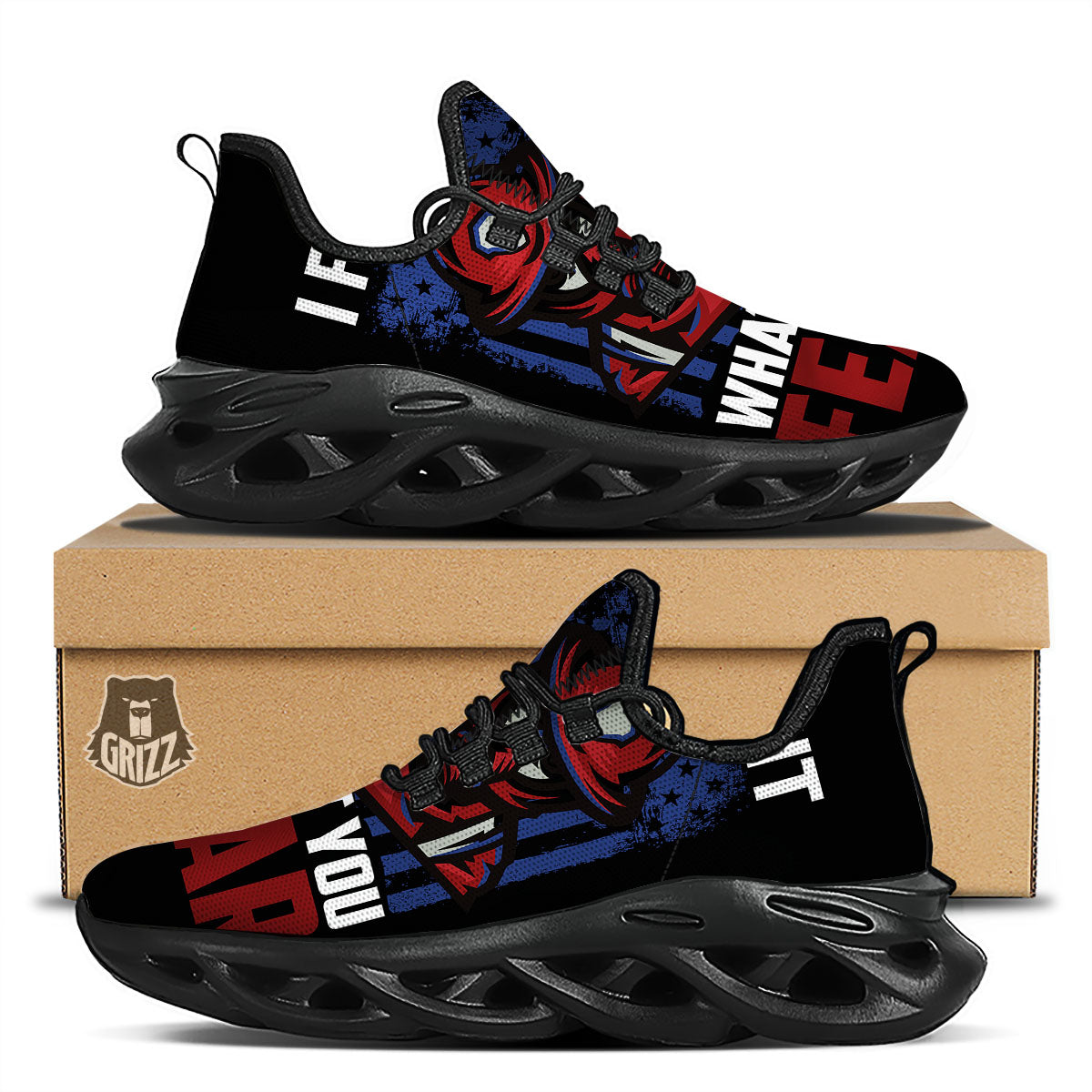 I Fight What You Fear Firefighter Print Black Running Shoes-grizzshop