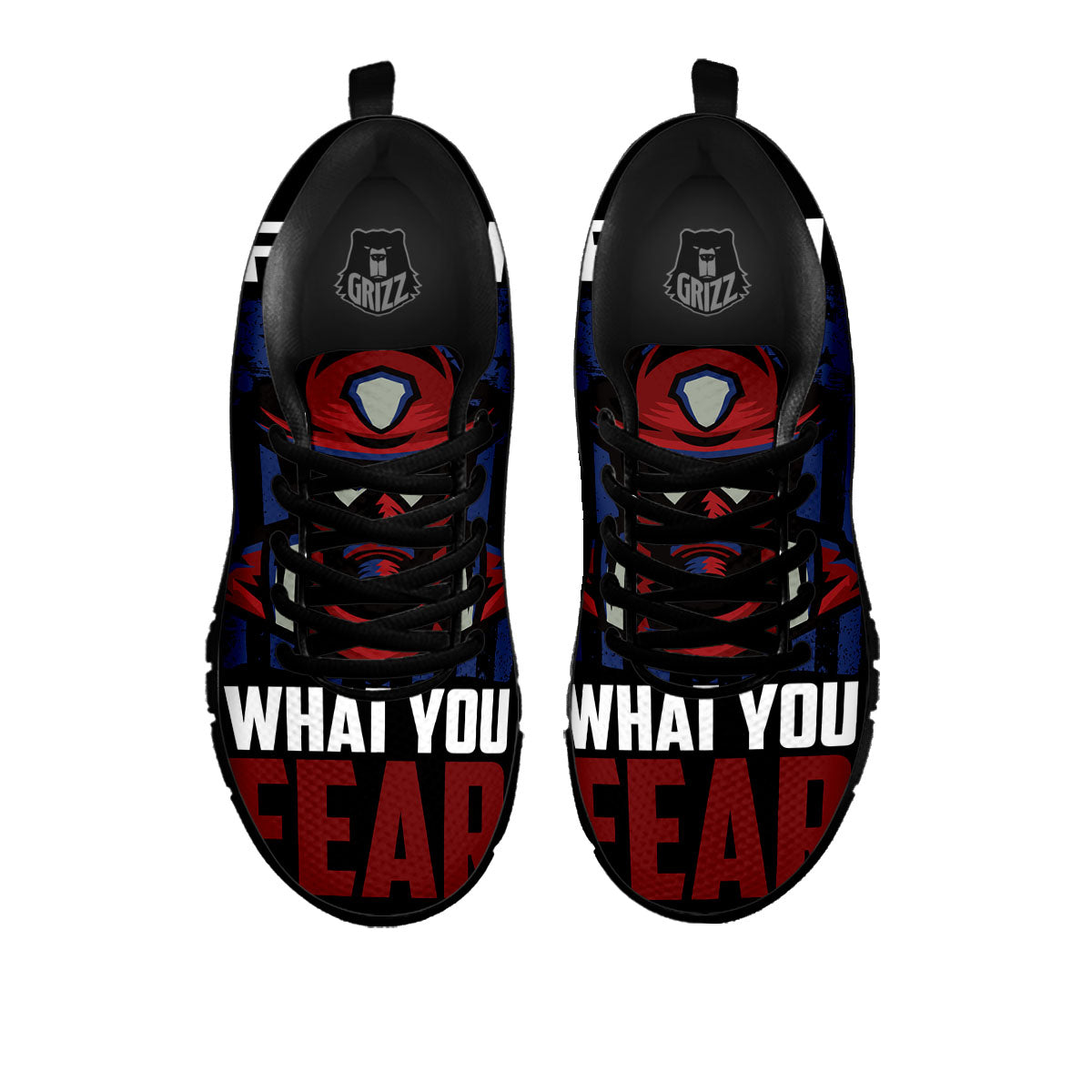 I Fight What You Fear Firefighter Print Black Sneaker-grizzshop