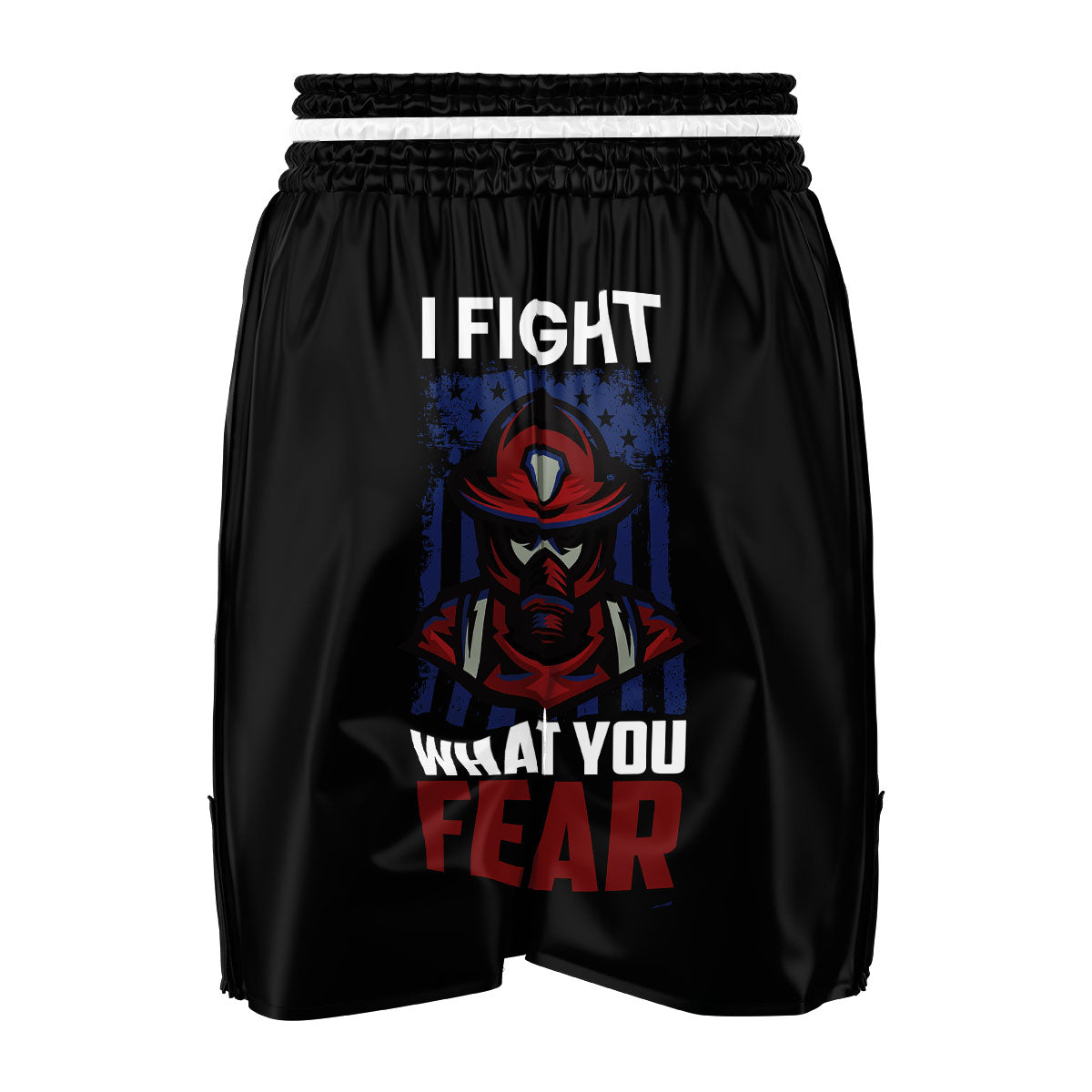 I Fight What You Fear Firefighter Print Boxing Shorts-grizzshop