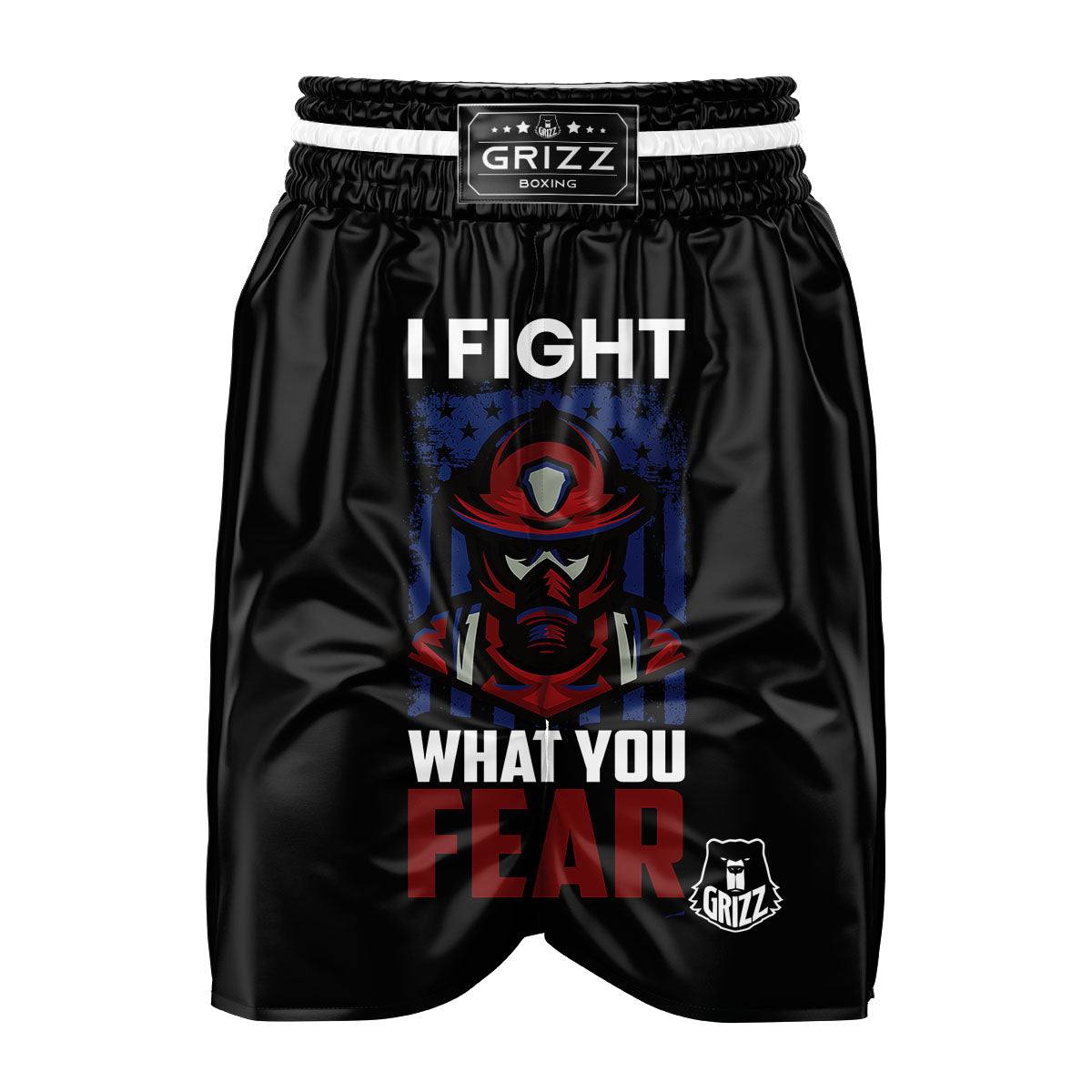 I Fight What You Fear Firefighter Print Boxing Shorts-grizzshop