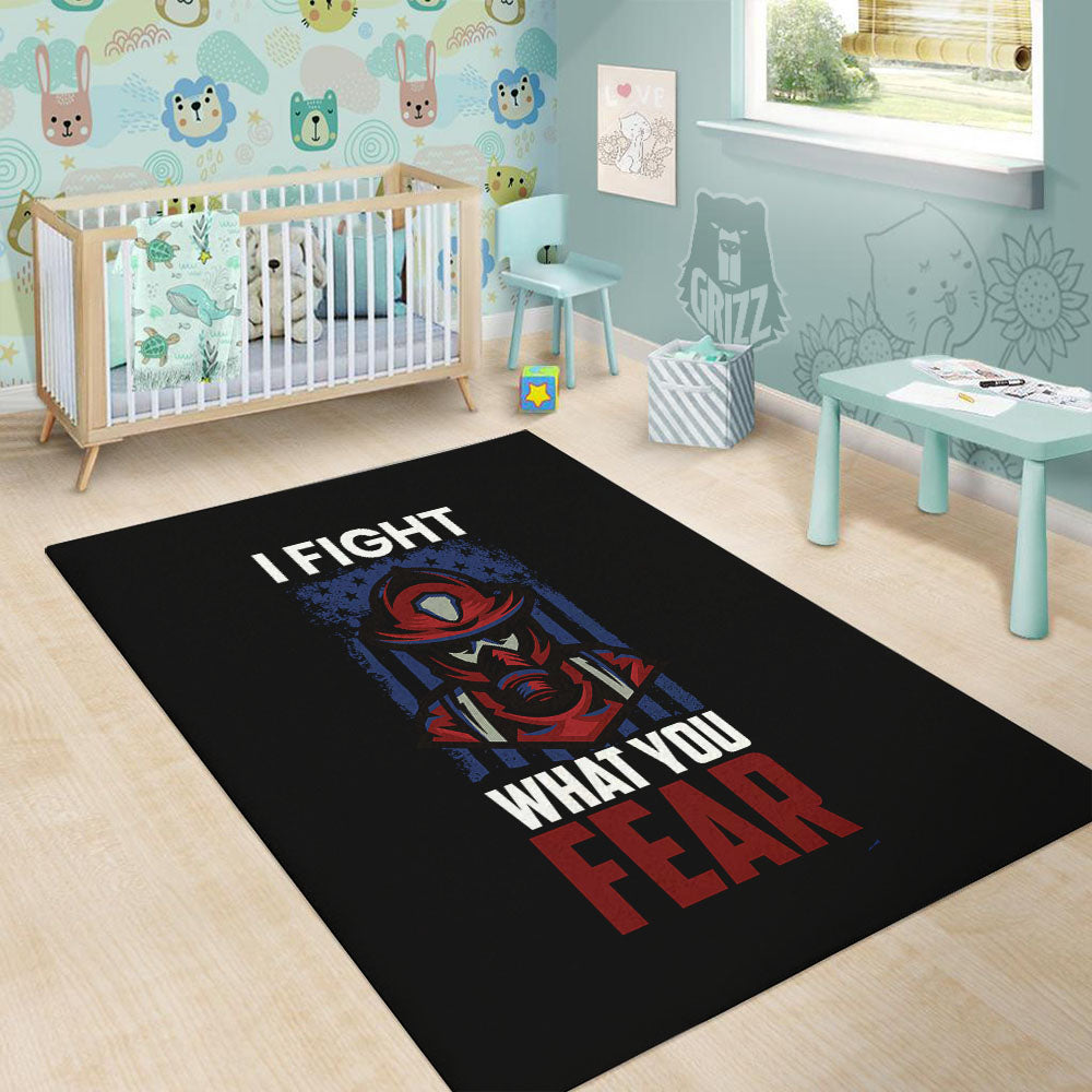 I Fight What You Fear Firefighter Print Floor Mat-grizzshop