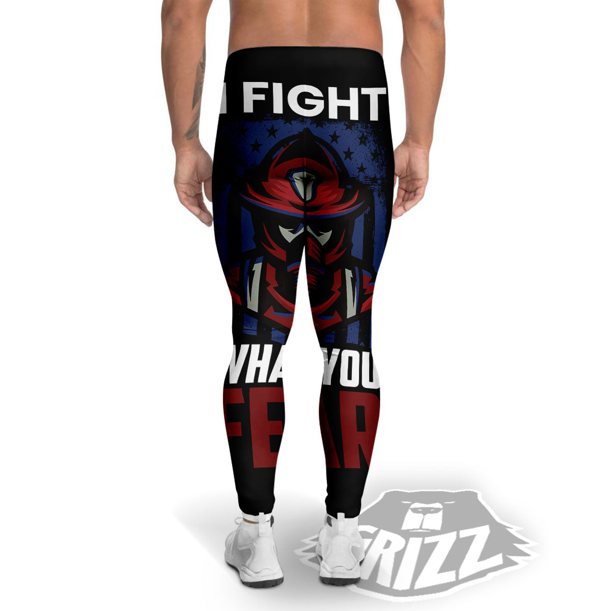 I Fight What You Fear Firefighter Print Men's Leggings-grizzshop