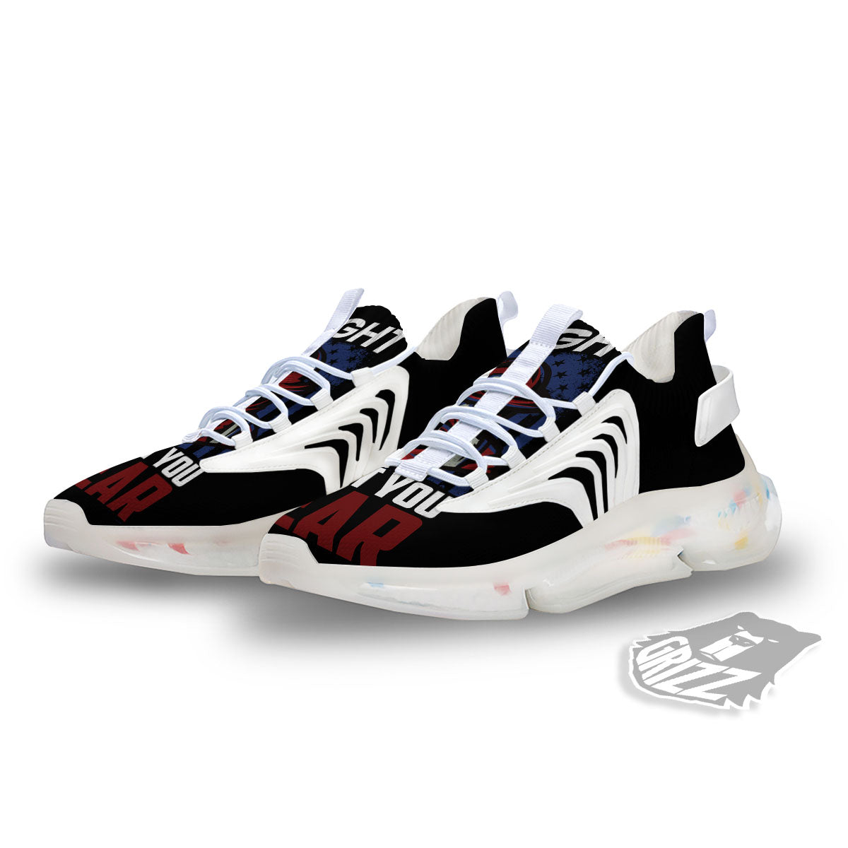 I Fight What You Fear Firefighter Print White Gym Shoes-grizzshop