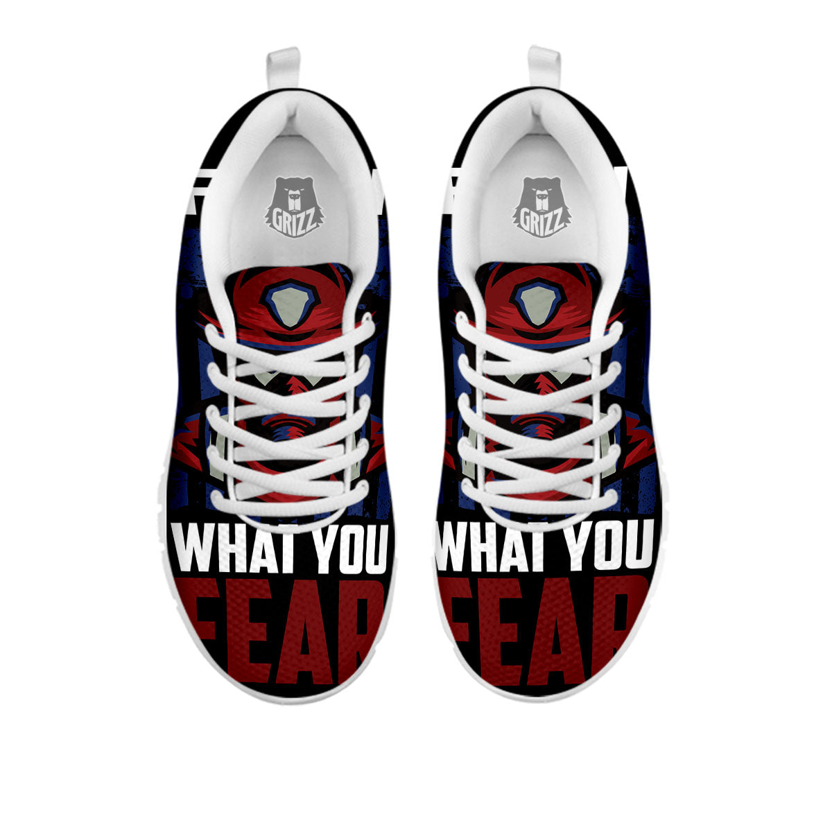 I Fight What You Fear Firefighter Print White Sneaker-grizzshop