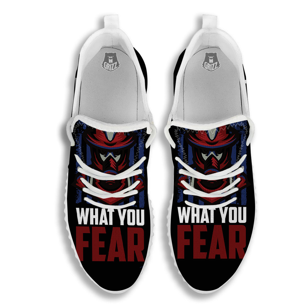 I Fight What You Fear Firefighter Print White Walking Shoes-grizzshop