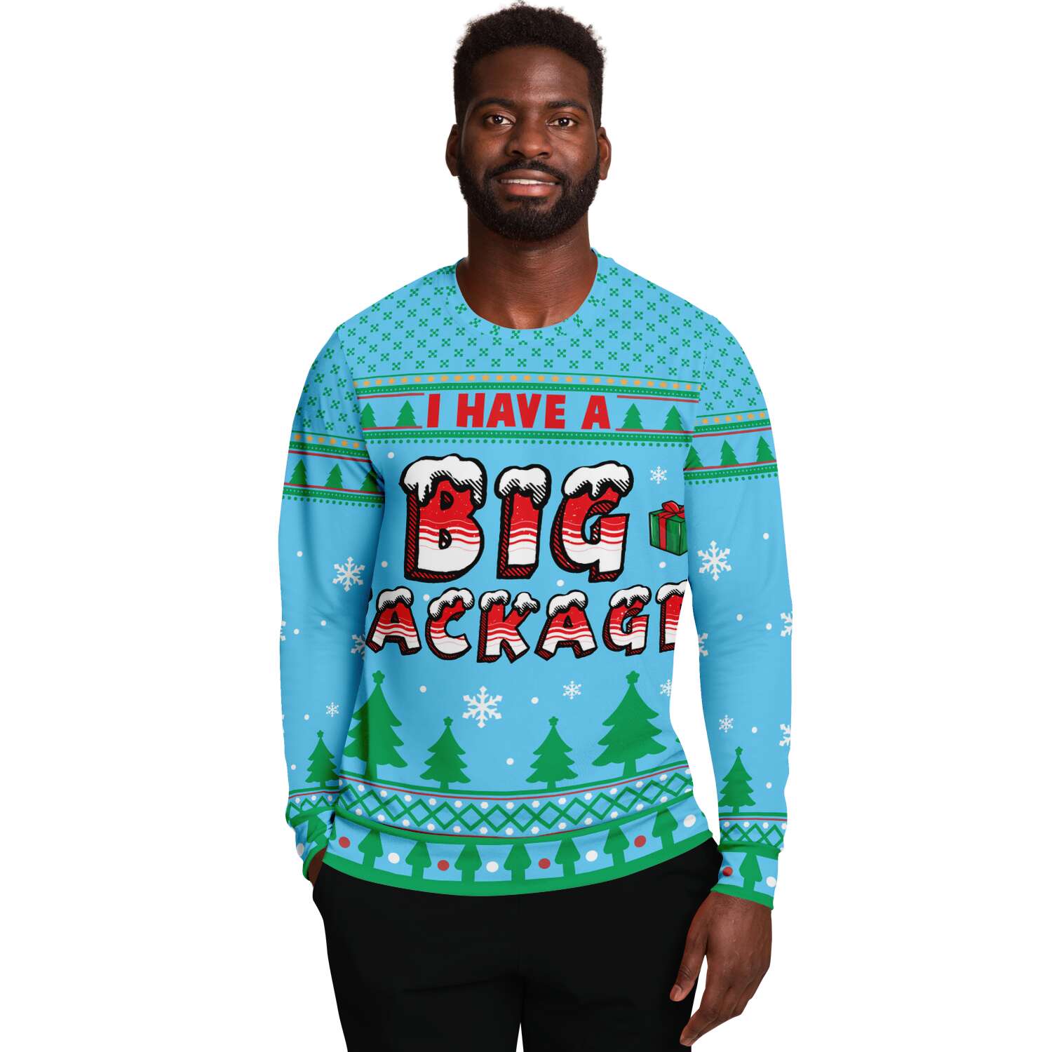 I Have A Big Package Ugly Christmas Sweater-grizzshop