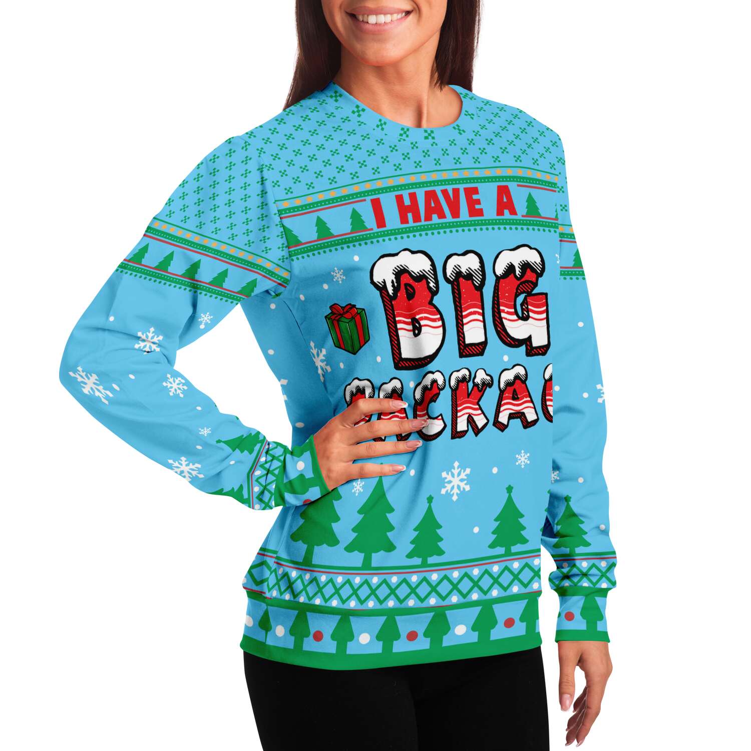 I Have A Big Package Ugly Christmas Sweater-grizzshop