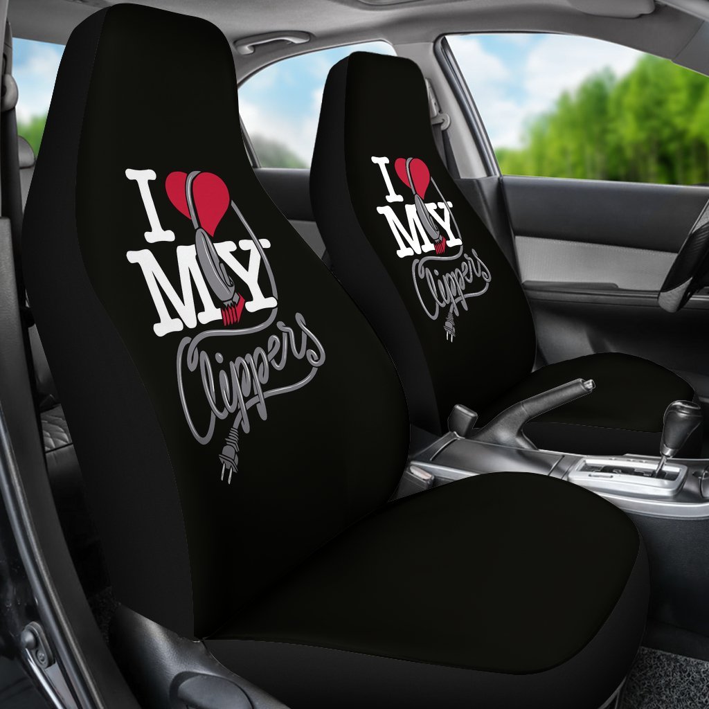 I Love Clippers Universal Fit Car Seat Covers-grizzshop