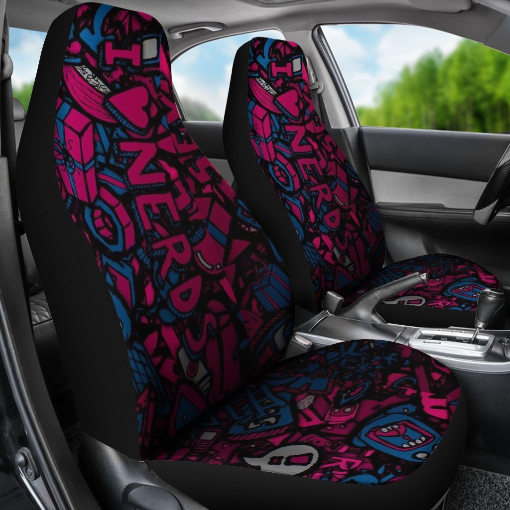 I Love Nerds Universal Fit Car Seat Covers-grizzshop