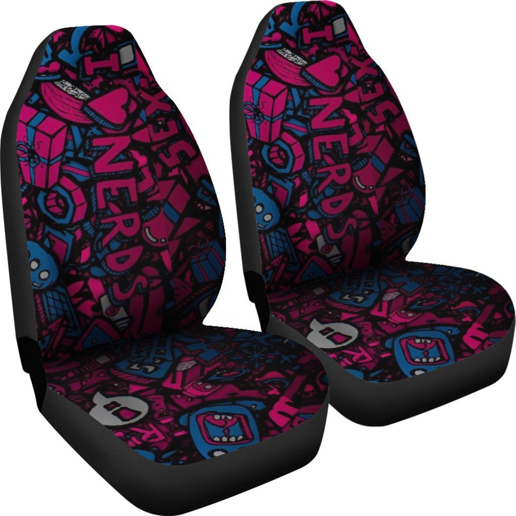 I Love Nerds Universal Fit Car Seat Covers-grizzshop