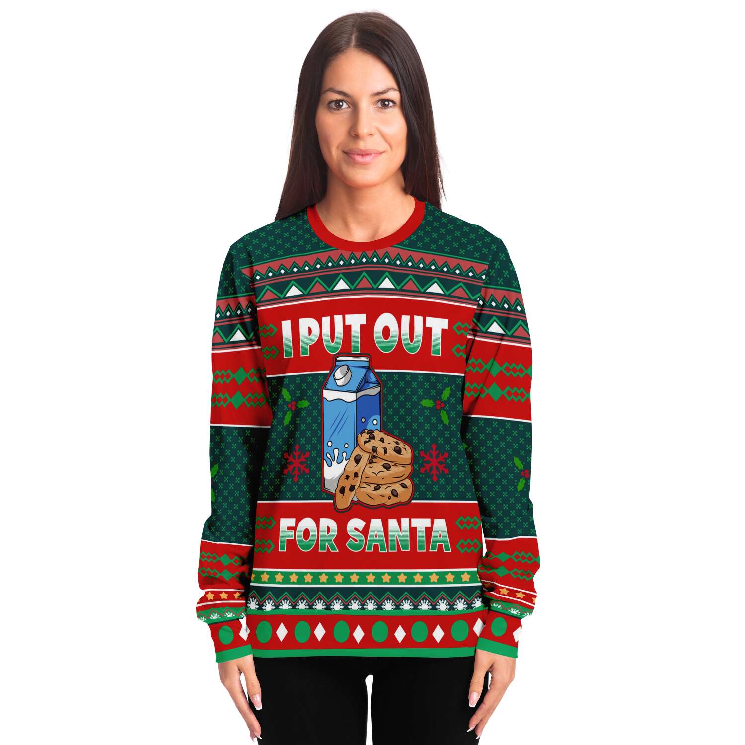 I Put Out For Santa Ugly Christmas Sweater-grizzshop