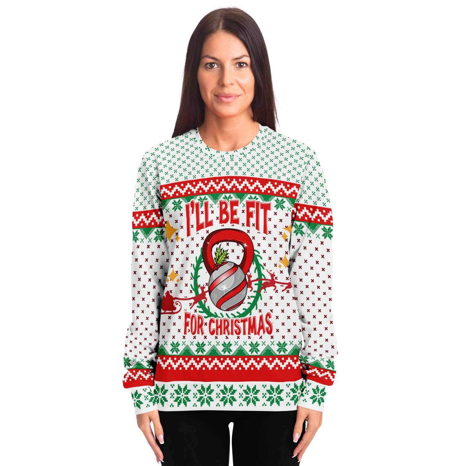 I Will Be Fit For Christmas Ugly Christmas Sweater-grizzshop