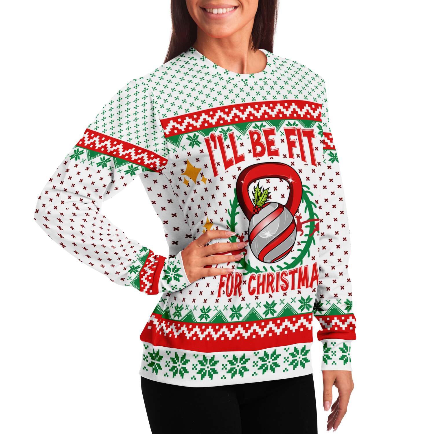 I Will Be Fit For Christmas Ugly Christmas Sweater-grizzshop