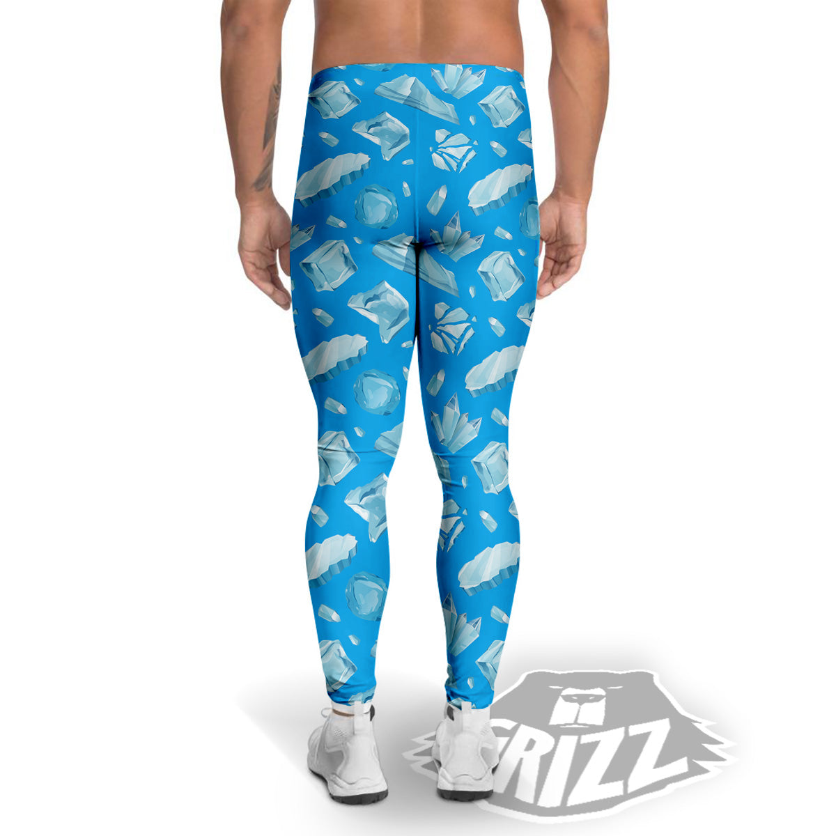 Ice Caps Snowdrifts And Icicles Print Pattern Men's Leggings-grizzshop