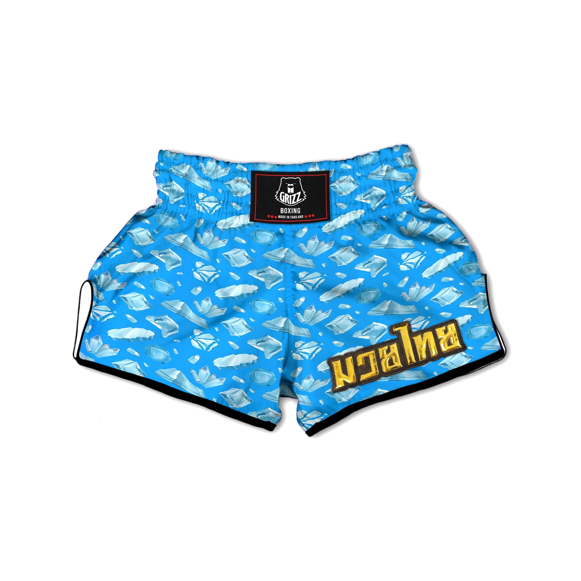 Ice Caps Snowdrifts And Icicles Print Pattern Muay Thai Boxing Shorts-grizzshop