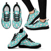 Ice Cream Cone Pastel Pattern Print Black Sneaker Shoes For Men Women-grizzshop