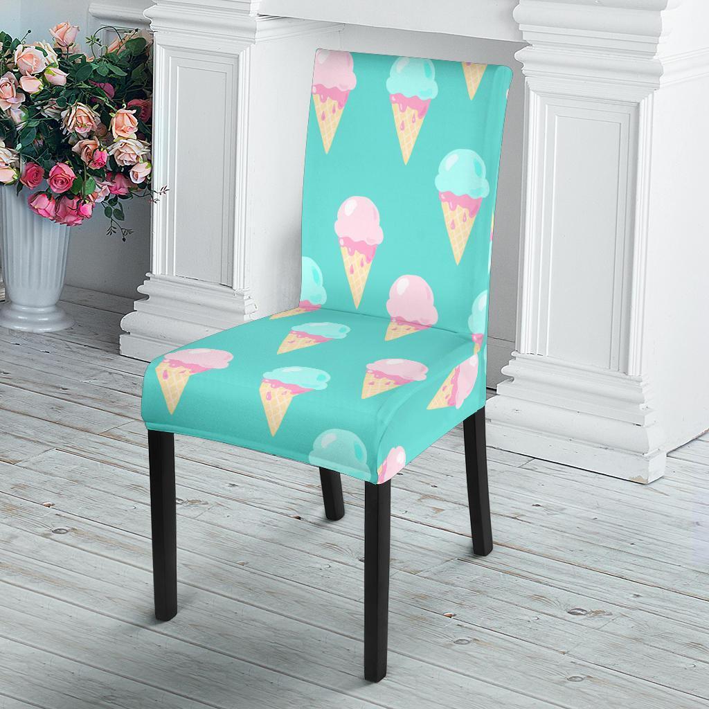 Ice Cream Cone Pastel Pattern Print Chair Cover-grizzshop