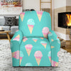 Ice Cream Cone Pastel Pattern Print Recliner Cover-grizzshop