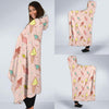 Ice Cream Cone Pattern Print Hooded Blanket-grizzshop