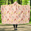 Ice Cream Cone Pattern Print Hooded Blanket-grizzshop