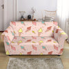 Ice Cream Cone Pattern Print Loveseat Cover-grizzshop