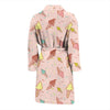 Ice Cream Cone Pattern Print Men Long Robe-grizzshop