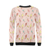 Ice Cream Cone Pattern Print Women Crewneck Sweatshirt-grizzshop