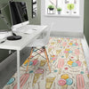 Ice Cream Cone Print Pattern Floor Mat-grizzshop