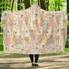 Ice Cream Cone Print Pattern Hooded Blanket-grizzshop