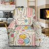 Ice Cream Cone Print Pattern Recliner Cover-grizzshop