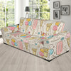 Ice Cream Cone Print Pattern Sofa Covers-grizzshop