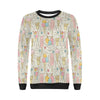 Ice Cream Cone Print Pattern Women Crewneck Sweatshirt-grizzshop