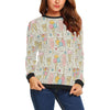 Ice Cream Cone Print Pattern Women Crewneck Sweatshirt-grizzshop