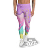 Ice Cream Dripping Pastel Print Men's Leggings-grizzshop