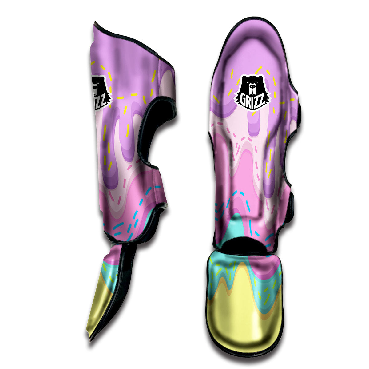 Ice Cream Dripping Pastel Print Muay Thai Shin Guards-grizzshop