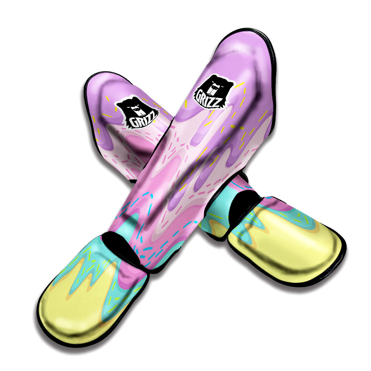 Ice Cream Dripping Pastel Print Muay Thai Shin Guards-grizzshop